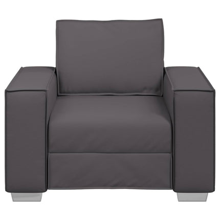 Sofa Stol Grå 100 cm Faux læder