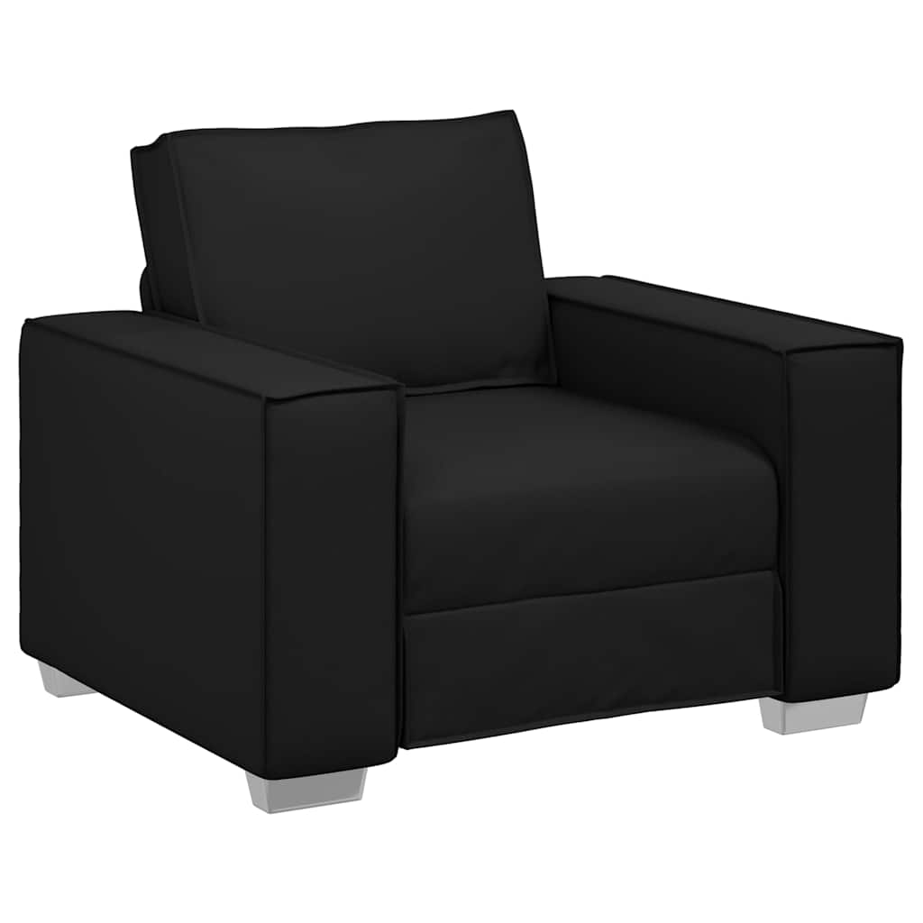 Sofastol med pude Sort 99 x 78 x 84 cm Kunstlæder