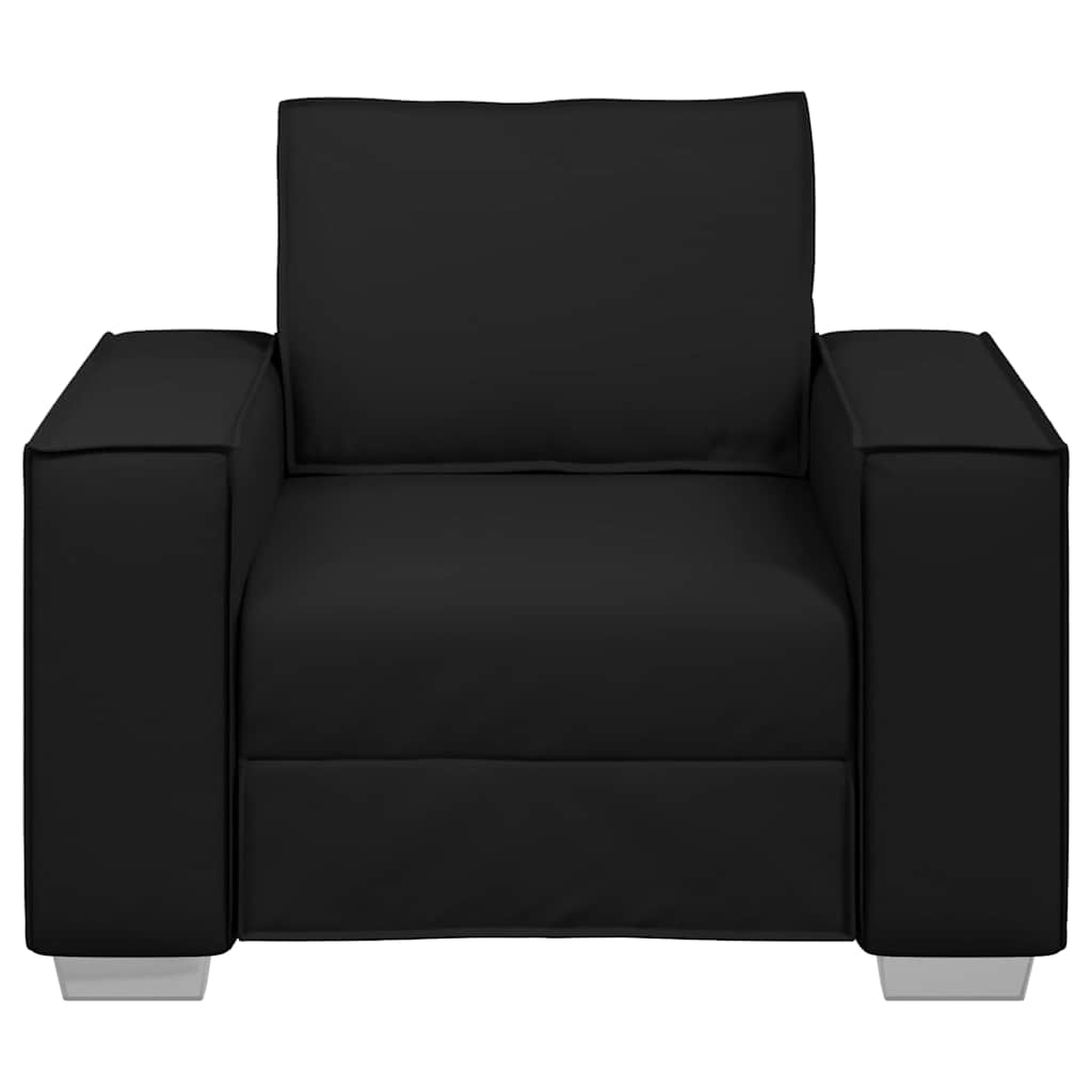 Sofastol med pude Sort 99 x 78 x 84 cm Kunstlæder
