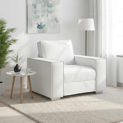 Sofa Stol Hvid 100 cm Faux læder