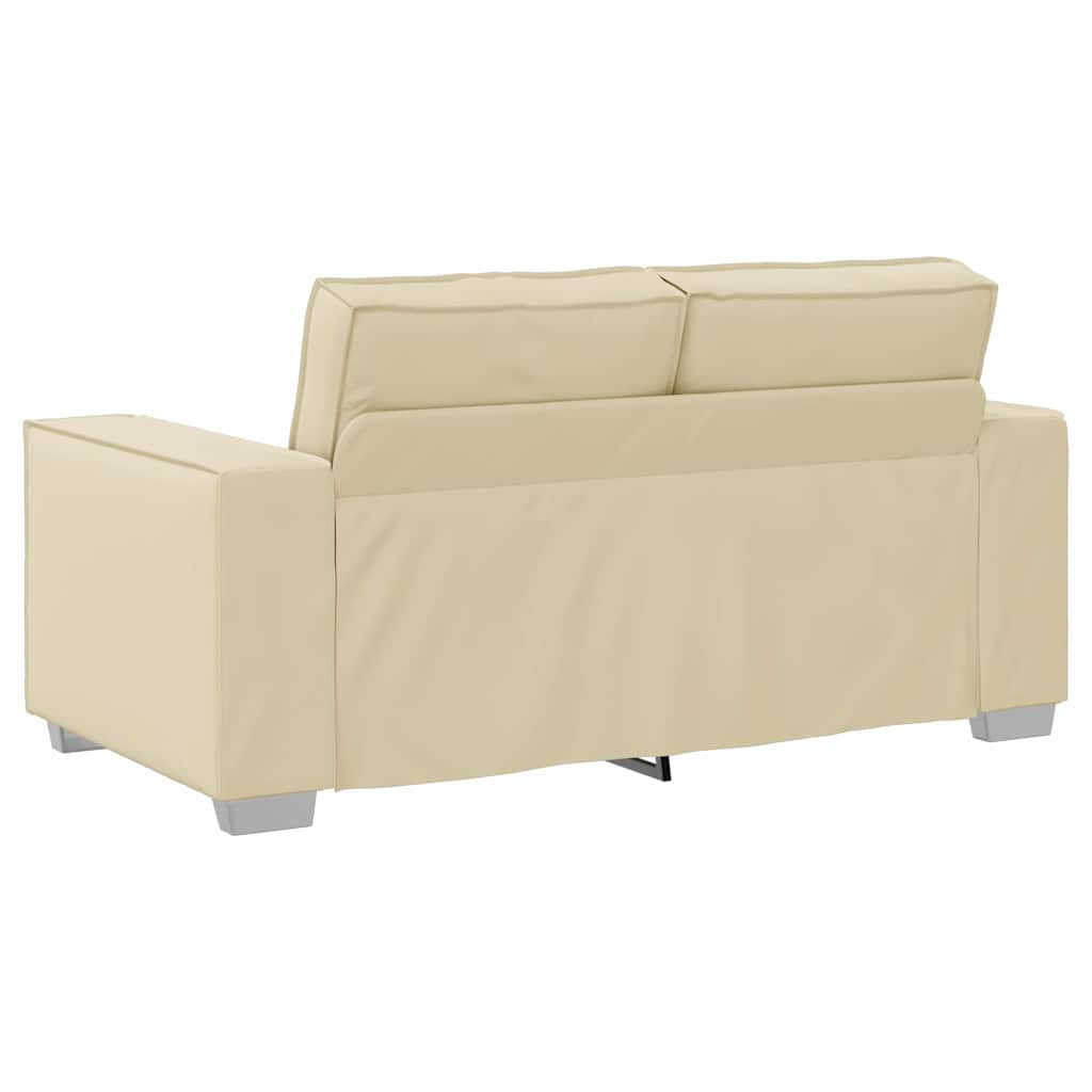Sofastol med pude Creme 160 x 78 x 84 cm Kunstlæder