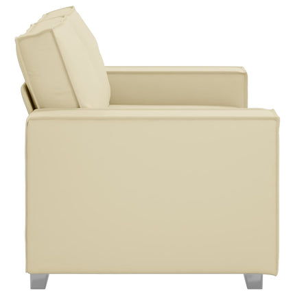 Tosæders sofa Creme 160 cm Faux læder