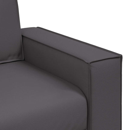 Tosæders sofa Grå 160 cm Faux læder