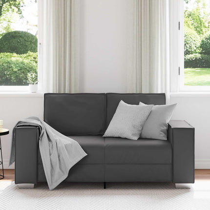 Tosæders sofa Grå 160 cm Faux læder