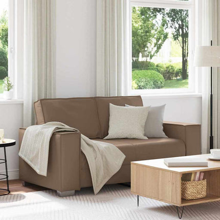 Tosæders sofa Cappuccino 160 cm Faux læder
