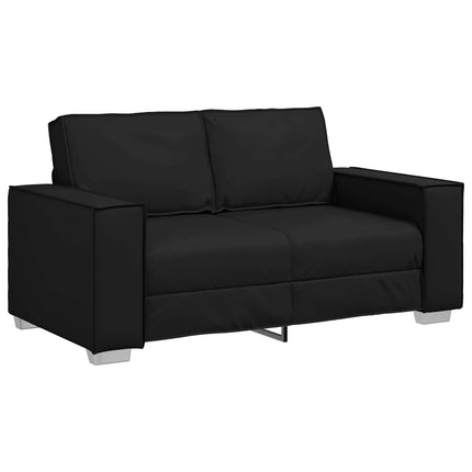Tosæders sofa Sort 160 cm Faux læder