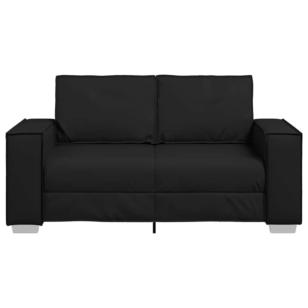 Sofastol med pude Sort 160 x 78 x 84 cm Kunstlæder