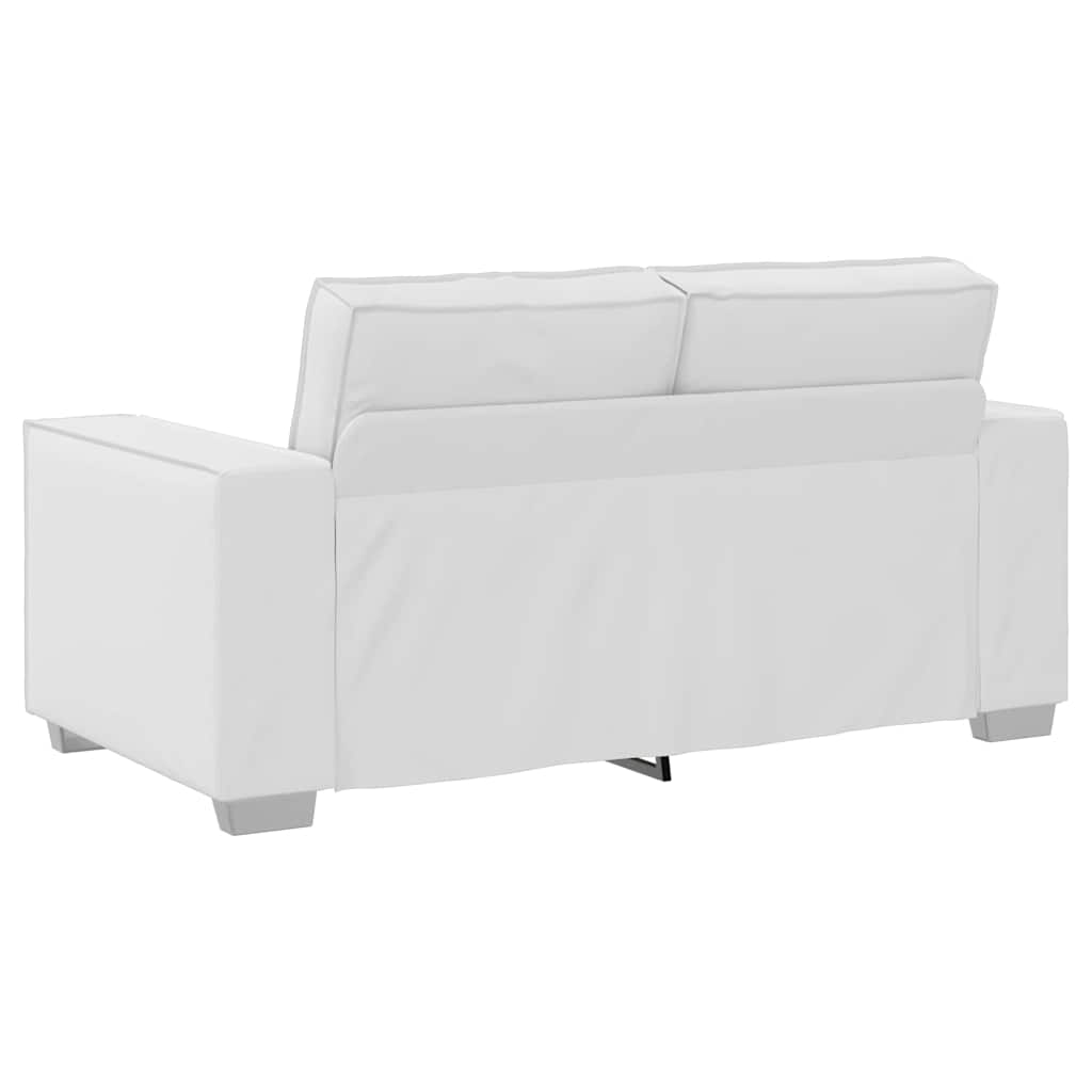 Sofastol med pude Hvid 160 x 78 x 84 cm Kunstlæder