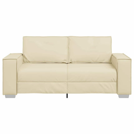 Tosæders sofa Creme 180 cm Faux læder