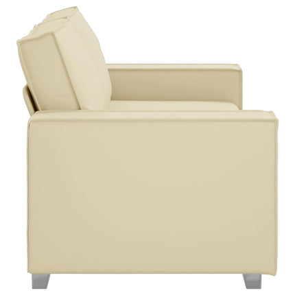 Tosæders sofa Creme 180 cm Faux læder