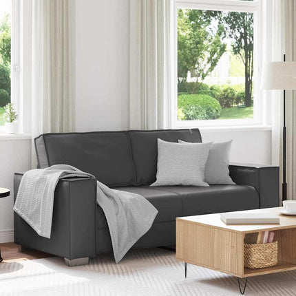 Tosæders sofa Grå 180 cm Faux læder