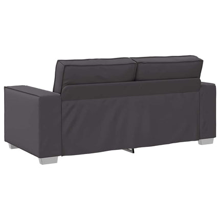 Tosæders sofa Grå 180 cm Faux læder