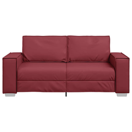 Tosæders sofa Vinrød 180 cm Faux læder