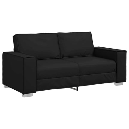 Tosæders sofa Sort 180 cm Faux læder