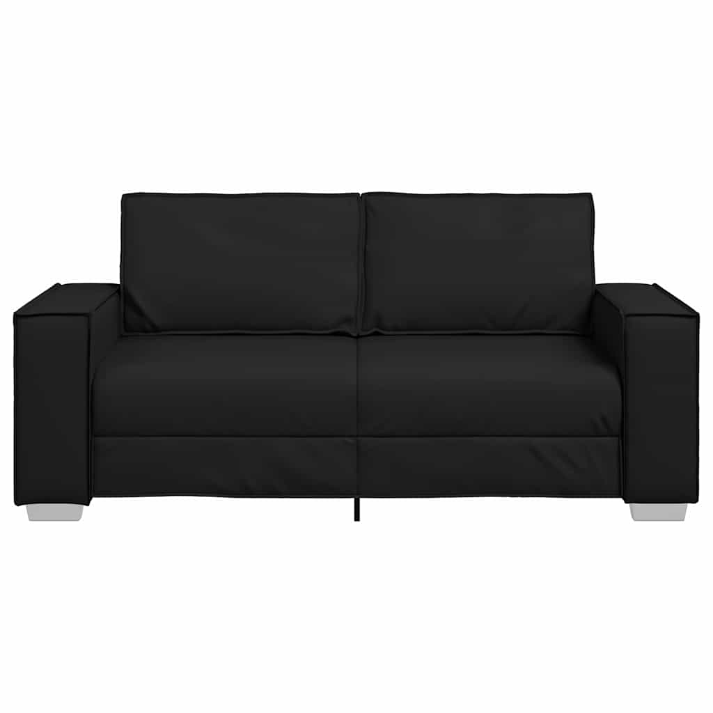 Sofastol med pude Sort 180 x 78 x 84 cm Kunstlæder