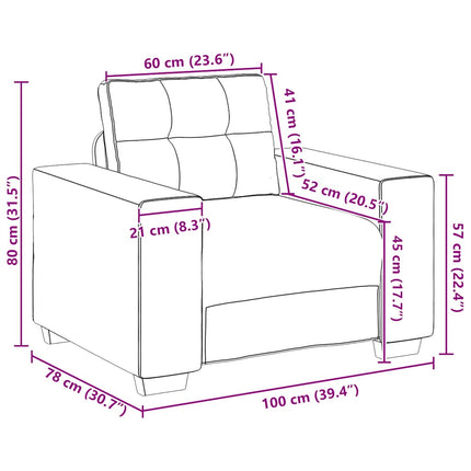 sofastol 100x78x80 cm stof sort