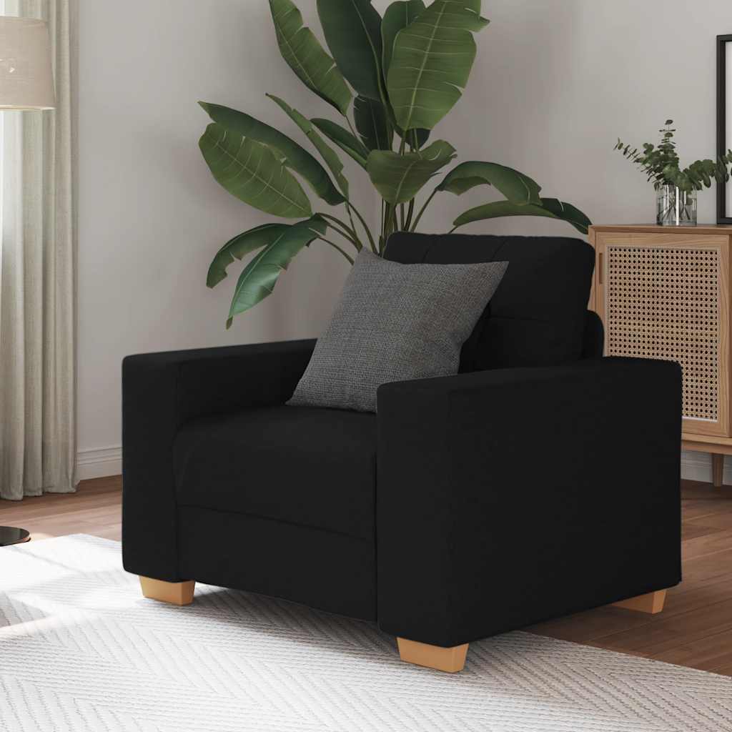 sofastol 60 cm stof sort