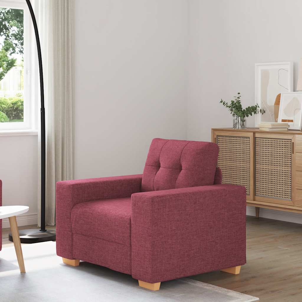 sofastol 60 cm stof vinrød