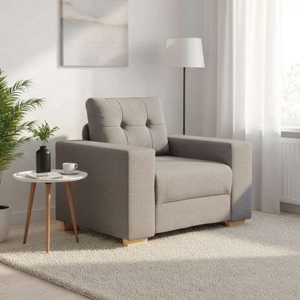 lænestol 100x78x80 cm stof gråbrun