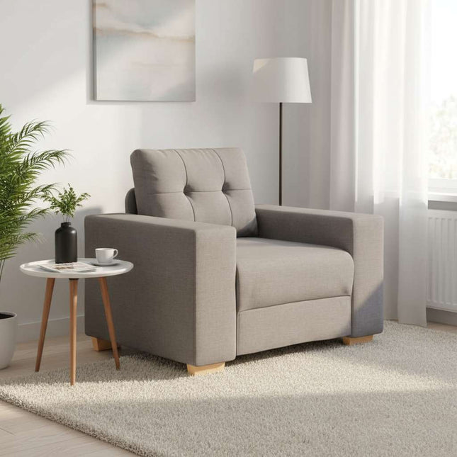 lænestol 100x78x80 cm stof gråbrun