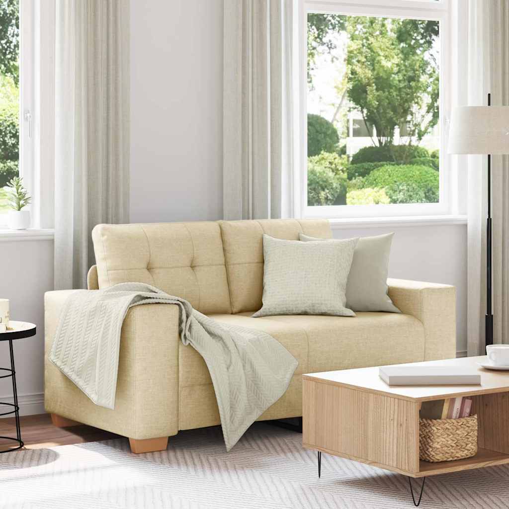 | Tosæders sofa | med pude Creme Stof