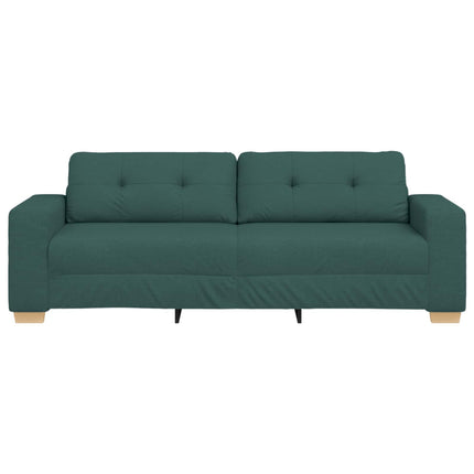 3-personers sofa Mørkegrøn 220 cm Stof