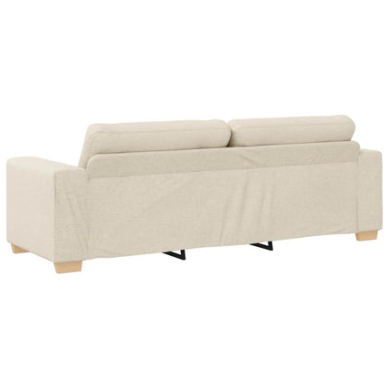3-personers sofa Beige 220 cm Linned-blandet stof