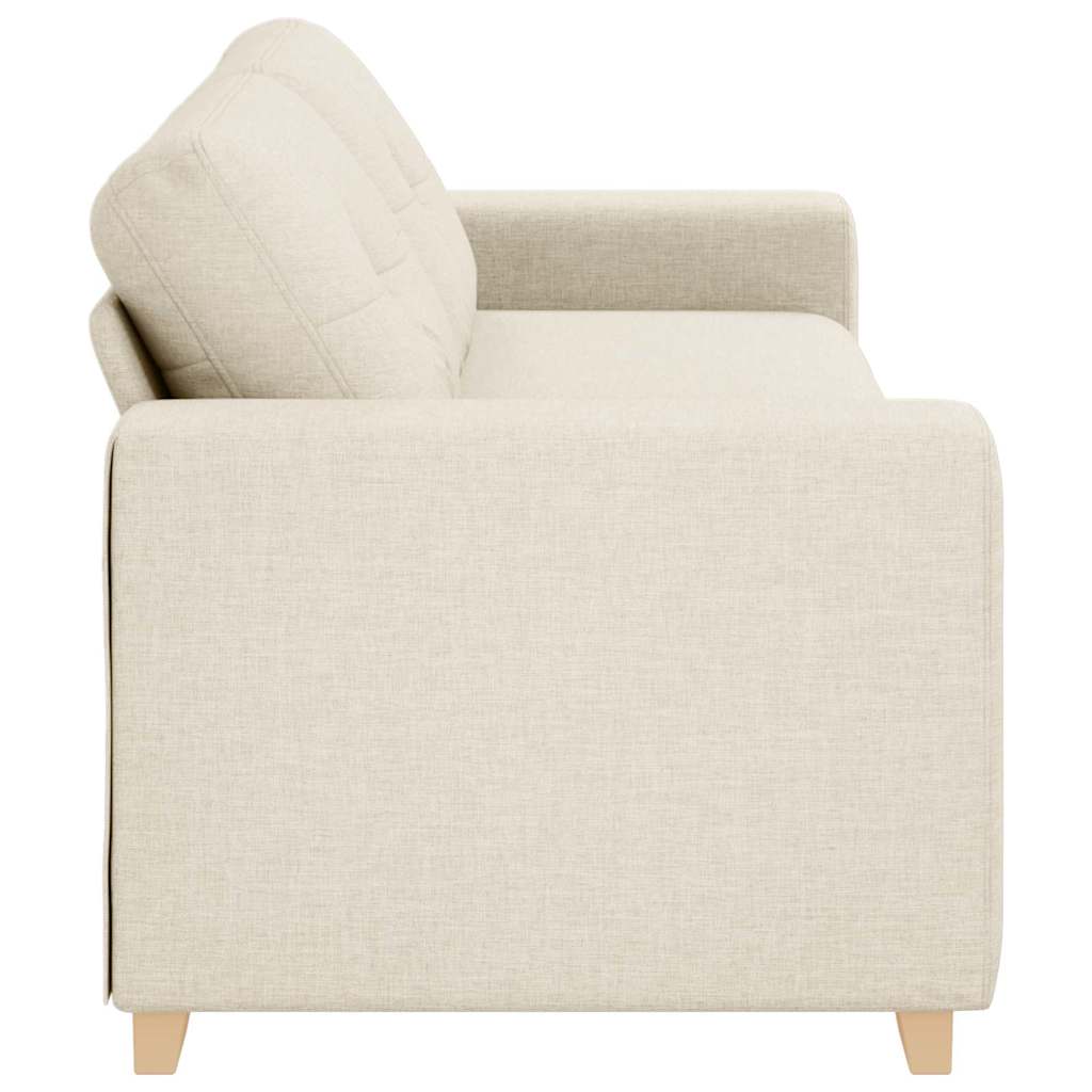 Sofa Beige 221 x 78 x 80 cm Linned-blandet stof
