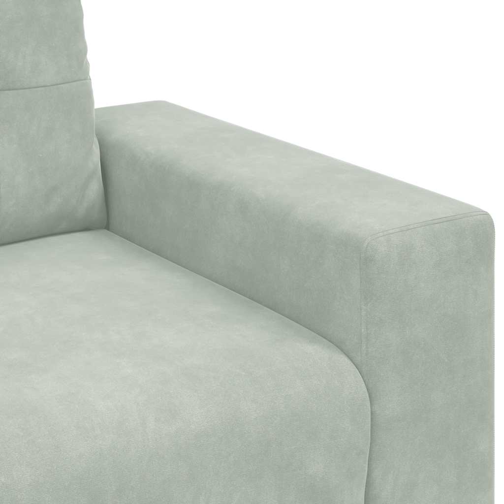 sofastol 60 cm fløjl lysegrå