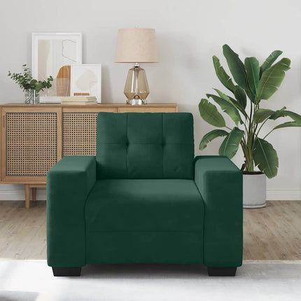 sofastol 100x78x80 cm fløjl lysegrøn