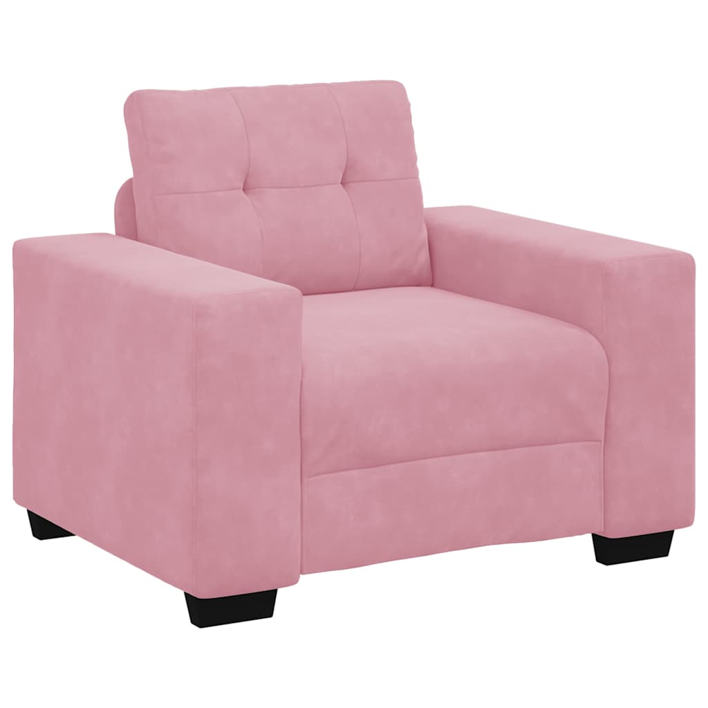 sofastol 60 cm fløjl lyserød