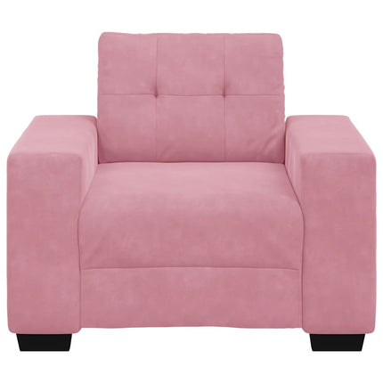 sofastol 100x78x80 cm fløjl lyserød