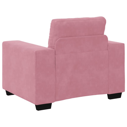 sofastol 100x78x80 cm fløjl lyserød