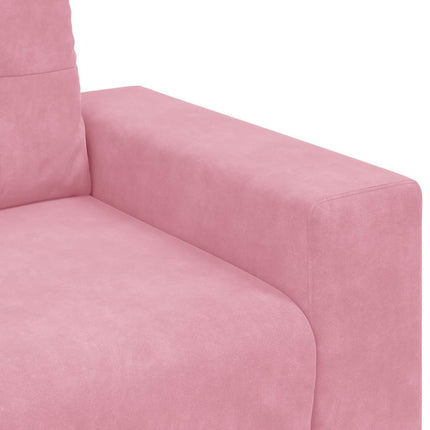 sofastol 100x78x80 cm fløjl lyserød