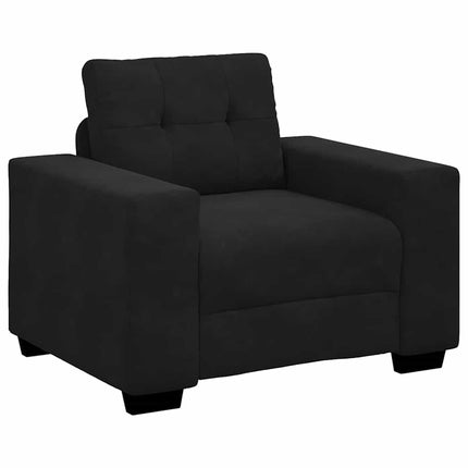 sofastol 100x78x80 cm fløjl sort