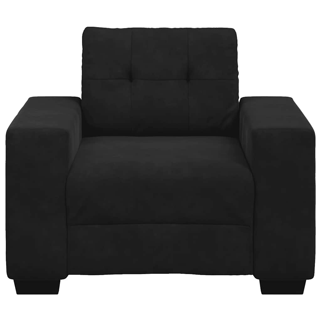 sofastol 60 cm fløjl sort