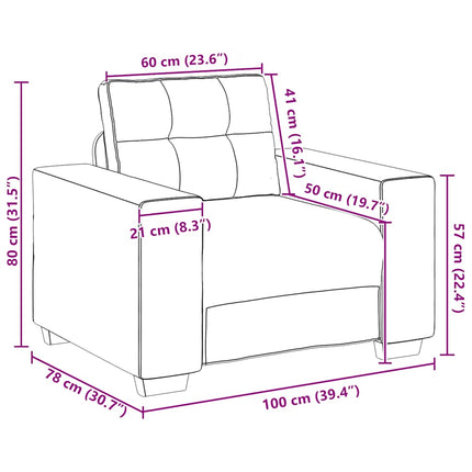 sofastol 100x78x80 cm fløjl sort