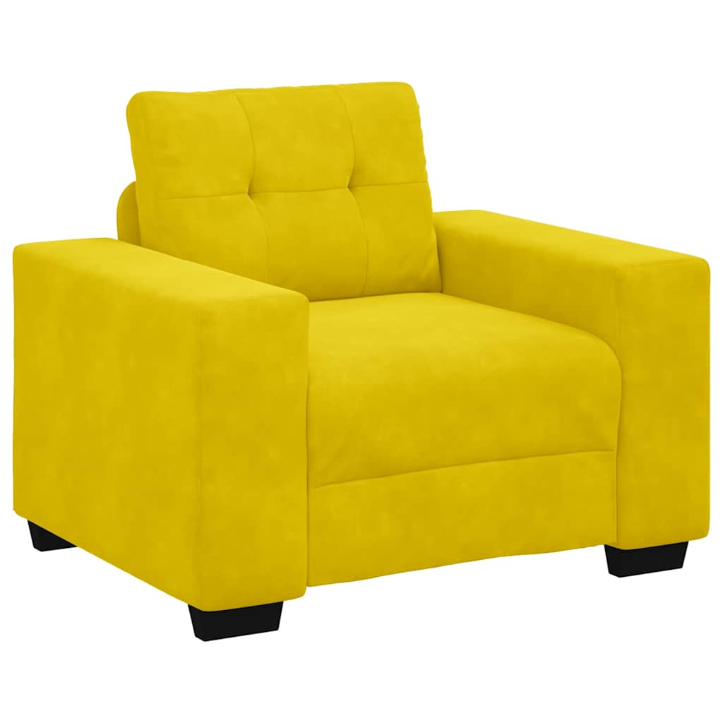 sofastol 60 cm fløjl gul
