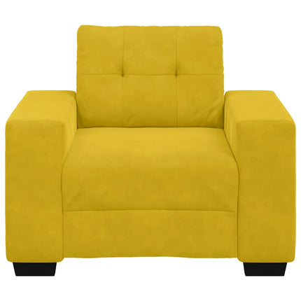 sofastol 100x78x80 cm fløjl gul