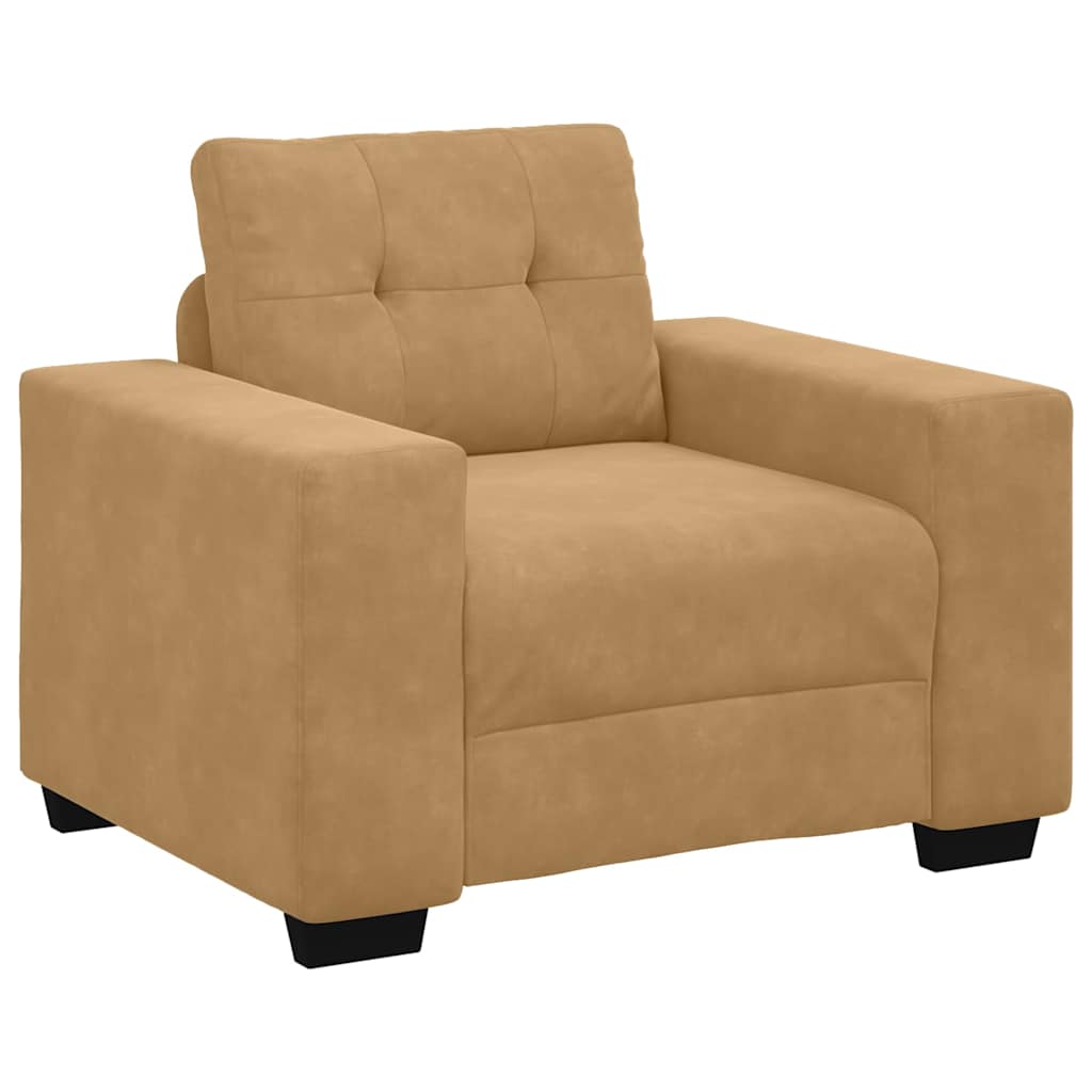 sofastol 60 cm fløjl brun