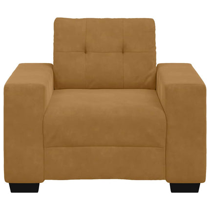 sofastol 100x78x80 cm fløjl brun