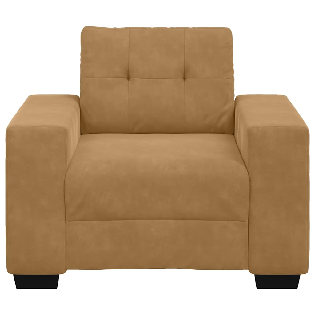 sofastol 60 cm fløjl brun
