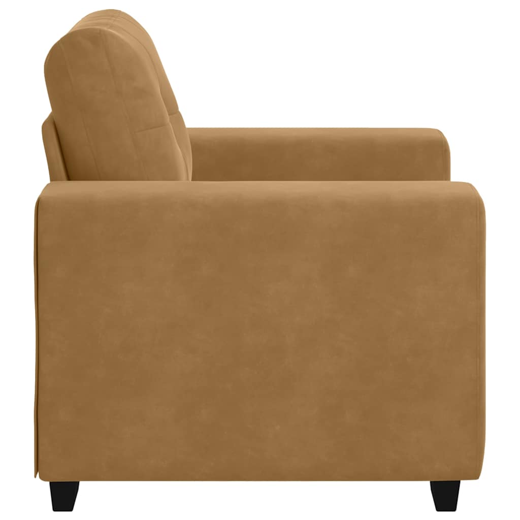 sofastol 60 cm fløjl brun
