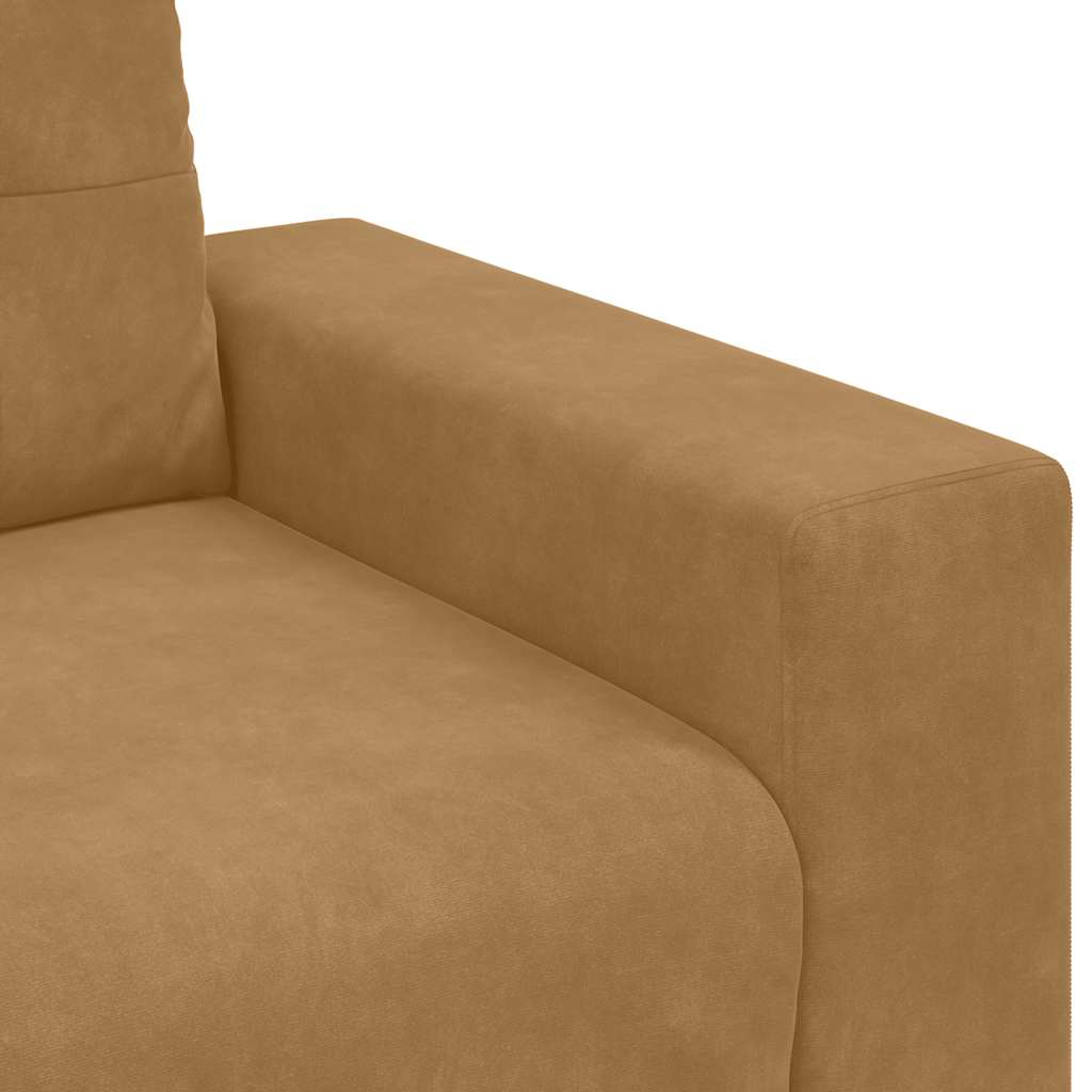 sofastol 60 cm fløjl brun