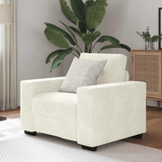 sofastol 60 cm fløjl cremefarvet