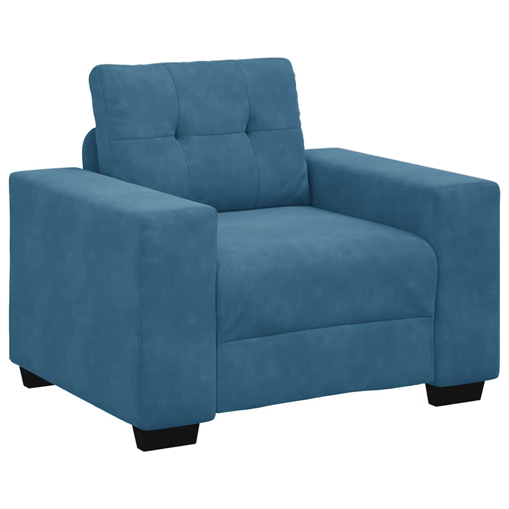 sofastol 60 cm fløjl blå