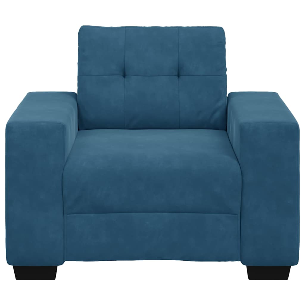 sofastol 60 cm fløjl blå