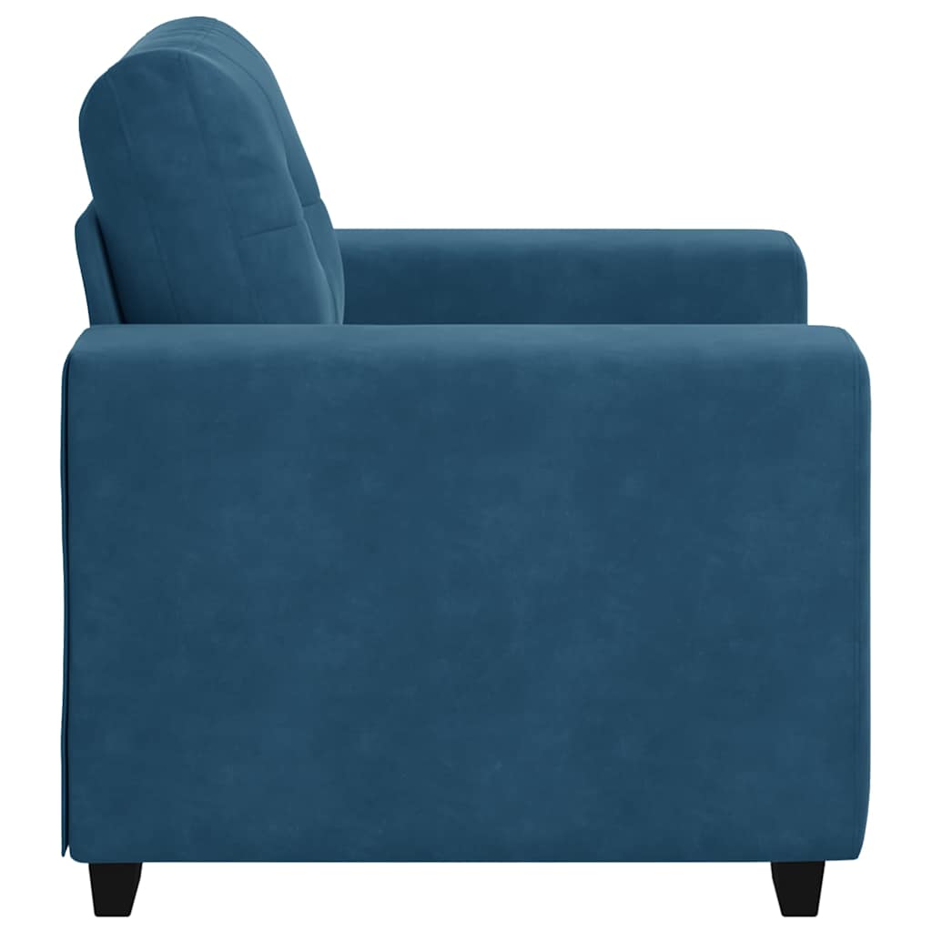 sofastol 60 cm fløjl blå