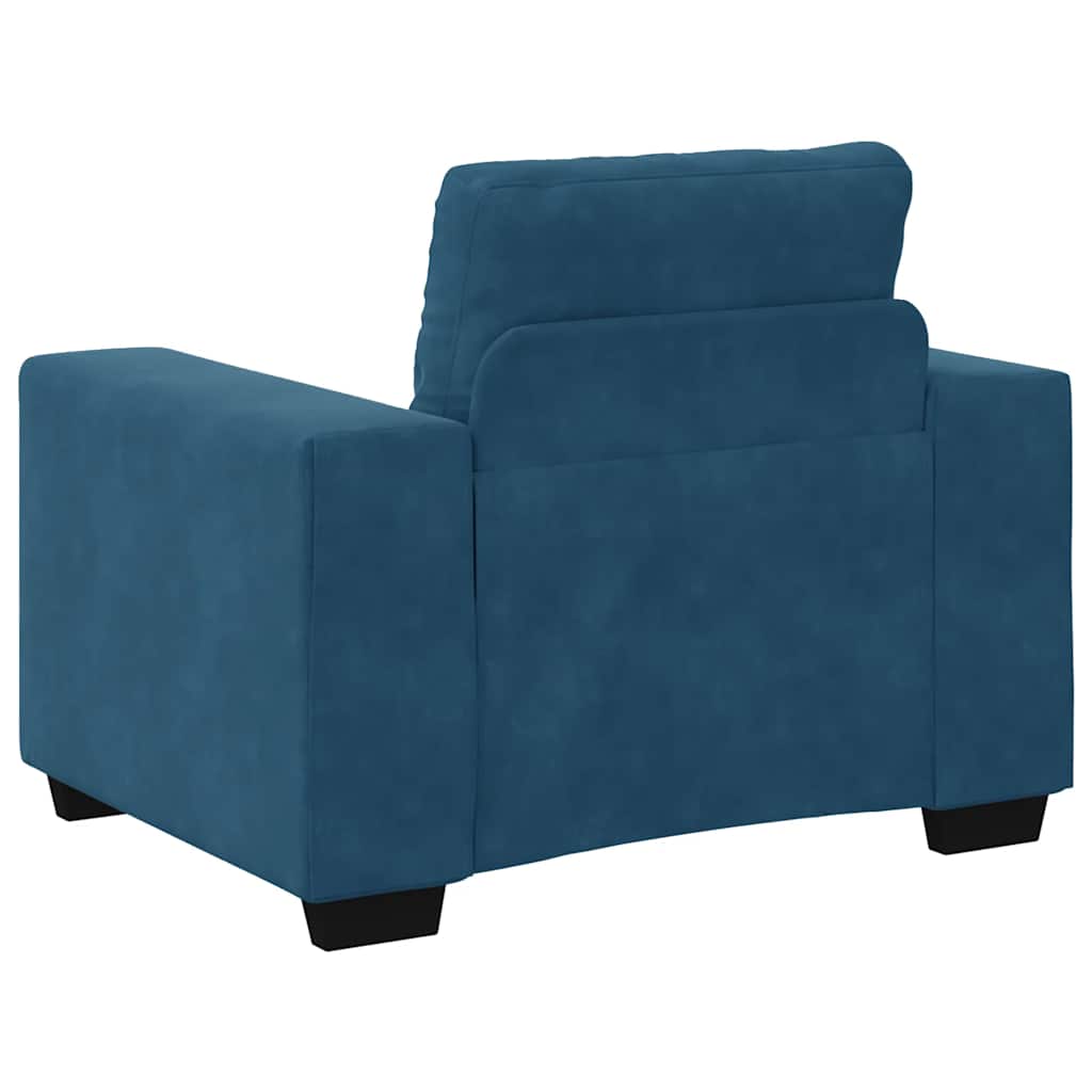 sofastol 60 cm fløjl blå