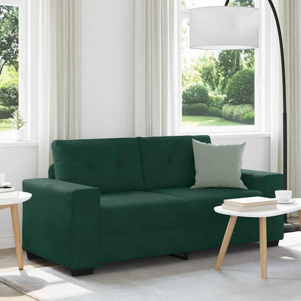 elskovssofa 180x77x82 cm fløjl mørkegrøn